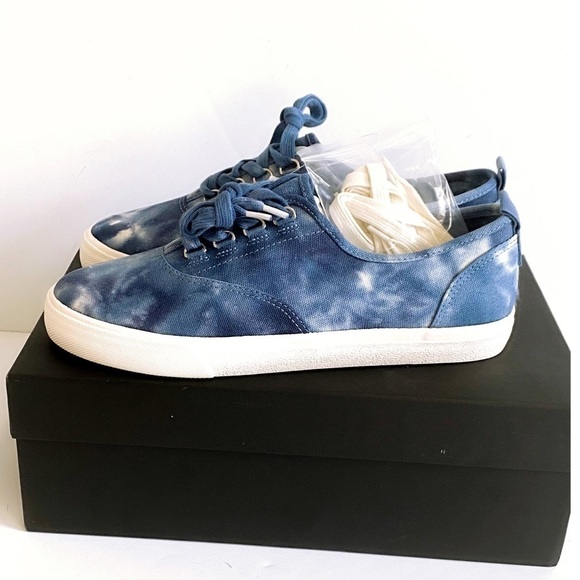NIB J. Crew Blue Lace up Harbor Sneaker‎ In Tie-dye - Picture 1 of 8